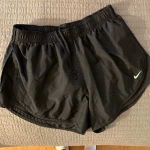 Black Nike running shorts. Womens.
